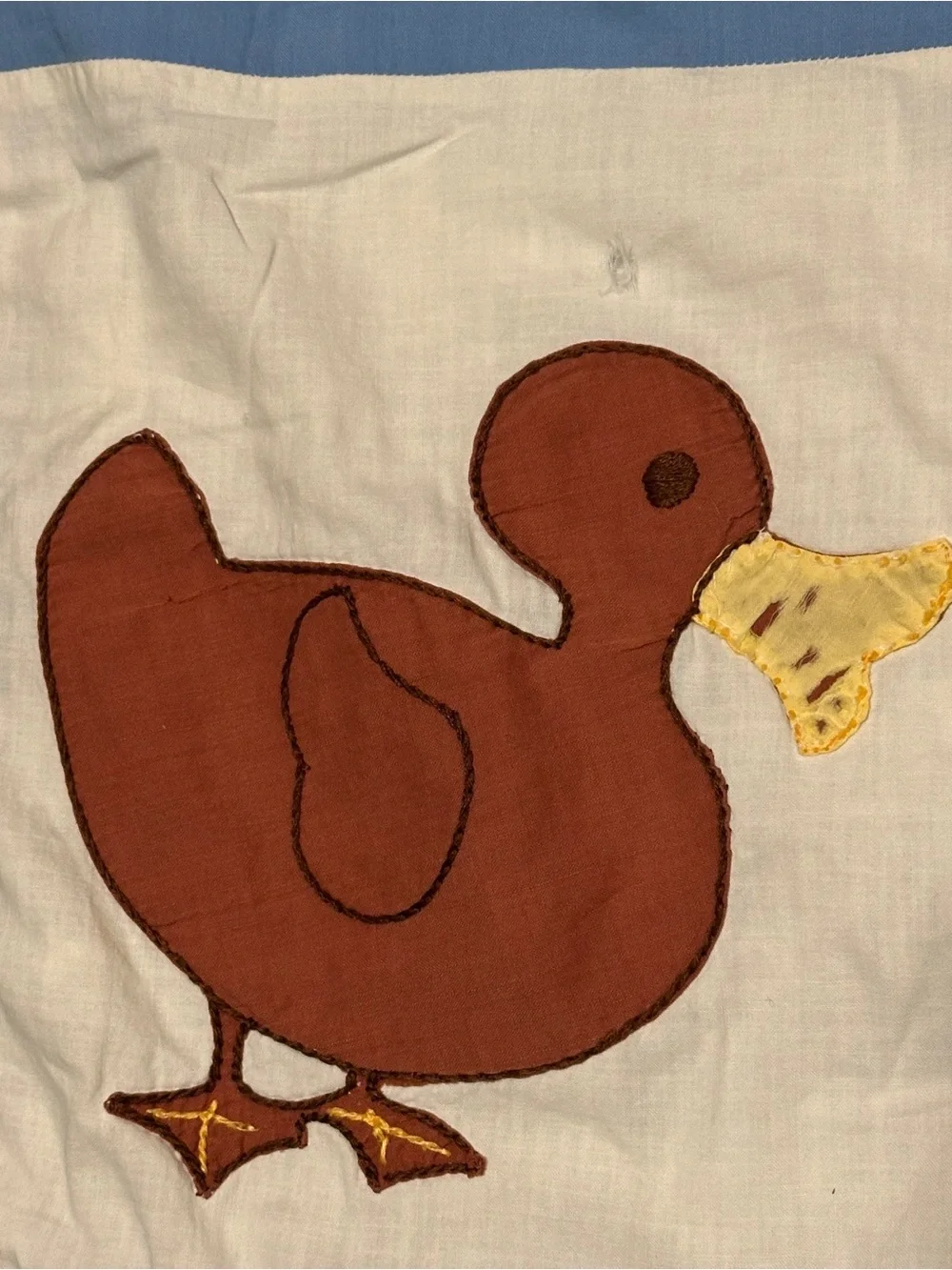 Vintage Quilt Tied Baby Child Animal Appliqué Alphabet Embroidery